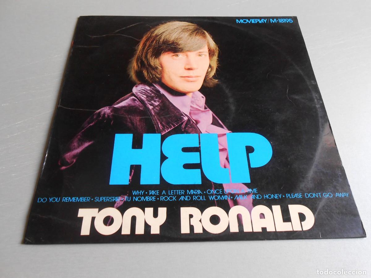Discos de vinilo: TONY RONALD - HELP -, LP, HELP (GET ME SOME HELP) + 9, A&Ntilde;O 1971, MOVIE PLAY M-18.195