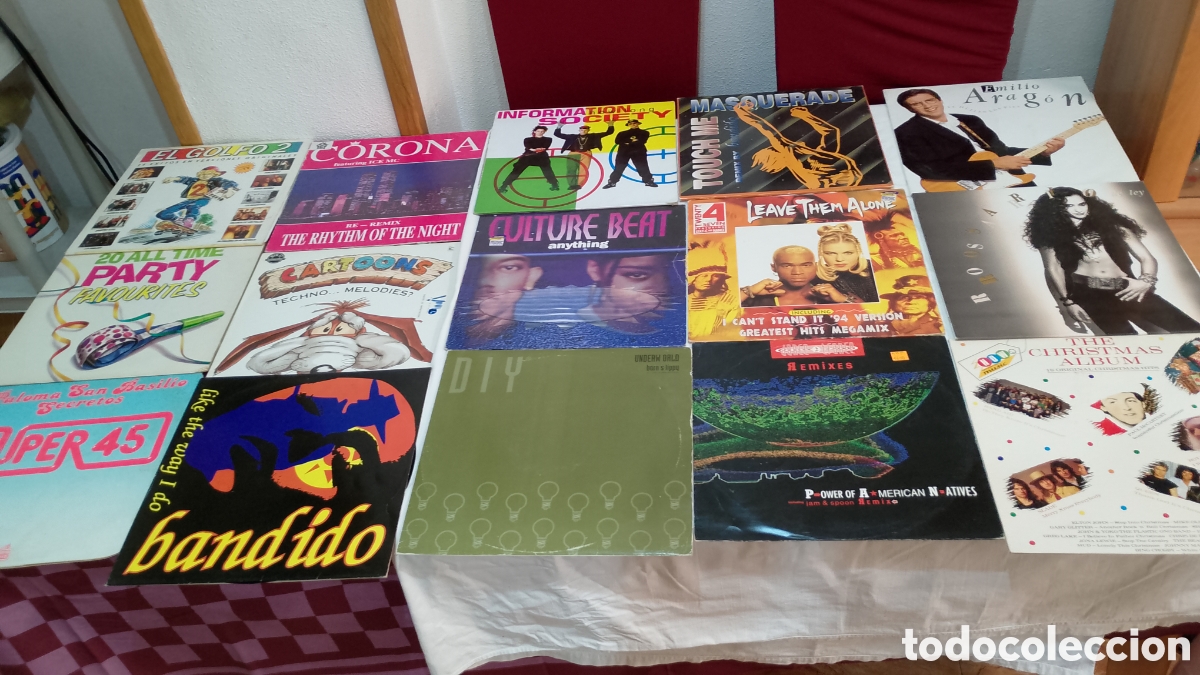 Discos de vinilo: Gran colecci&oacute;n de 45 vinilos 30 Lp y 15 single