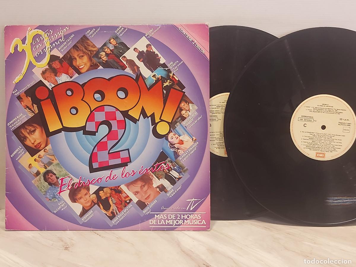Discos de vinilo: BOOM 2 / EL DISCO DE LOS &Eacute;XITOS / DOBLE LP-EMI-1988 / MBC. ***/***