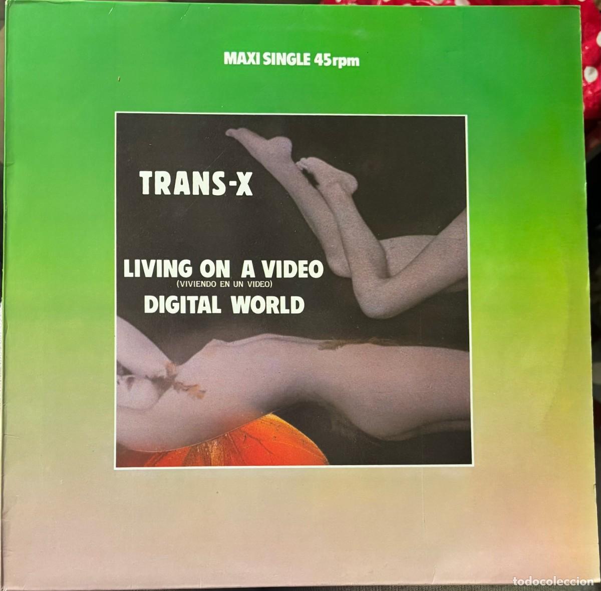 Discos de vinilo: LP MAXI SINGLE LIVING ON A VIDEO-TRANS-X. LP-GEXT-824