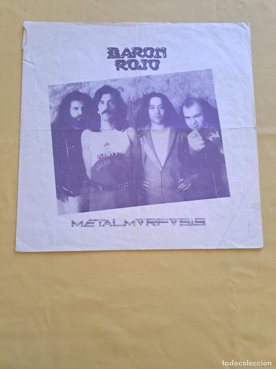 Discos de vinilo: BARONO ROJO - METALMORFOSIS (ENCARTE CON LETRAS DEL LP) - SOLO ENCARTE