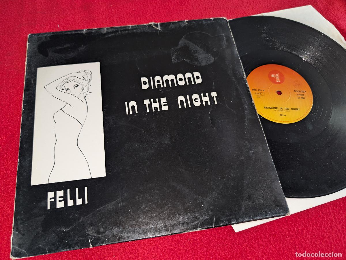 Discos de vinilo: FELLI Diamond in the night/Instrumental MX 12'' 1983 Disco Magic ITALIA ITALY ITALO DISCO DANCE