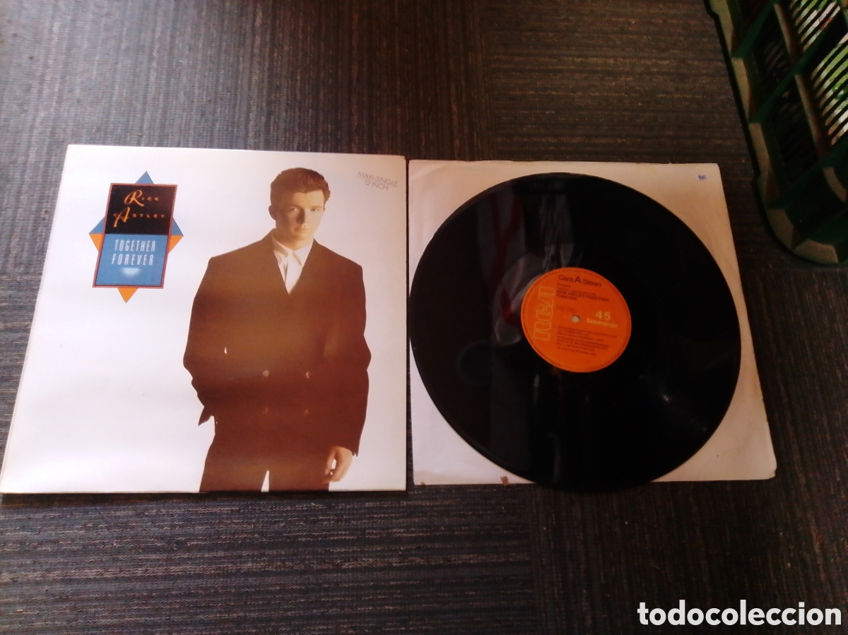 Discos de vinil: RICK ASTLEY - TOGETHER FOREVER - MAXI - SPAIN - RCA - PLS 100 - L -