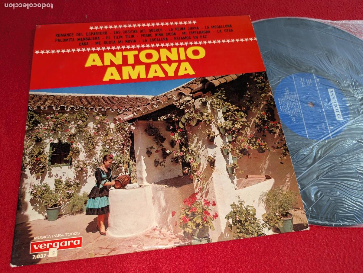 Discos de vinilo: ANTONIO AMAYA Antonio Amaya LP 1967 Vergara FIRMA Y DEDICATORIO ORIGINAL