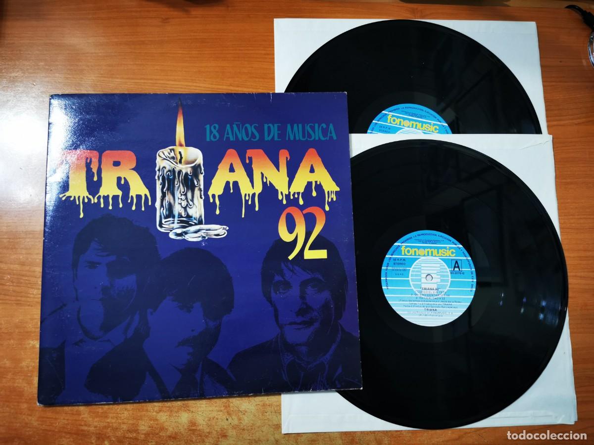 Discos de vinilo: TRIANA 92 18 A&ntilde;os de musica 2 LP VINILO DEL A&Ntilde;O 1991 GATEFOLD JESUS DE LA ROSA CONTIENE 12 TEMAS