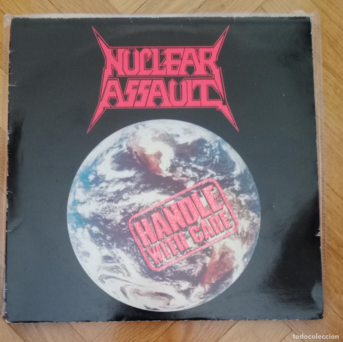 Discos de vinilo: Nuclear Assault - Handle with care Lp uk 1989 - Foto 1