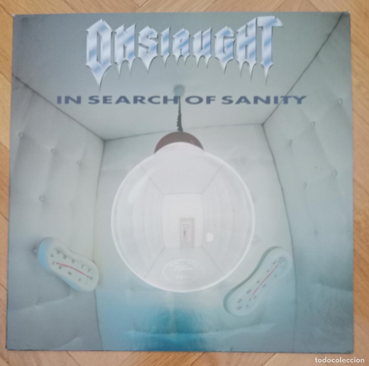 Discos de vinilo: Onslaught - In search for sanity Lp 1989 Espa&ntilde;a