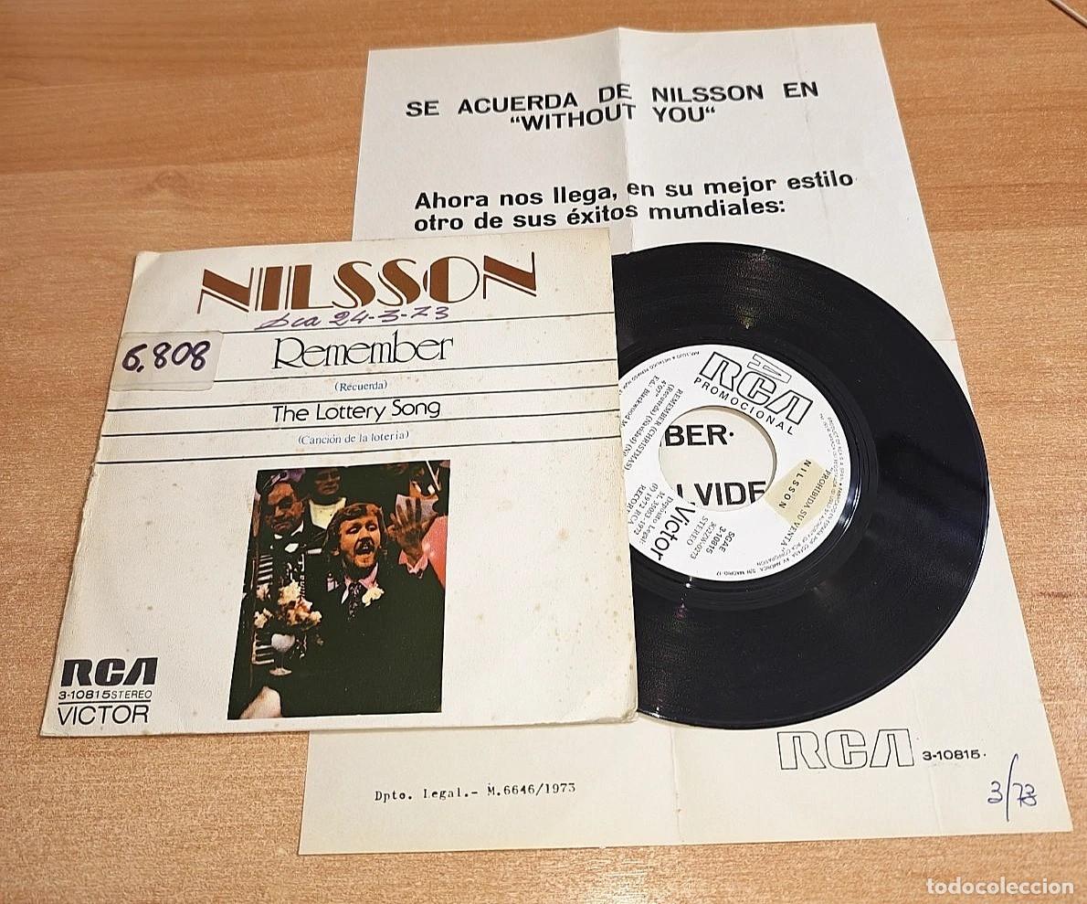 Discos de vinilo: HARRY NILSSON Remember 7&rdquo; SINGLE VINILO PROMO A&Ntilde;O 1972 HOJA PROMO ESPA&Ntilde;A CONTIENE 2 TEMAS