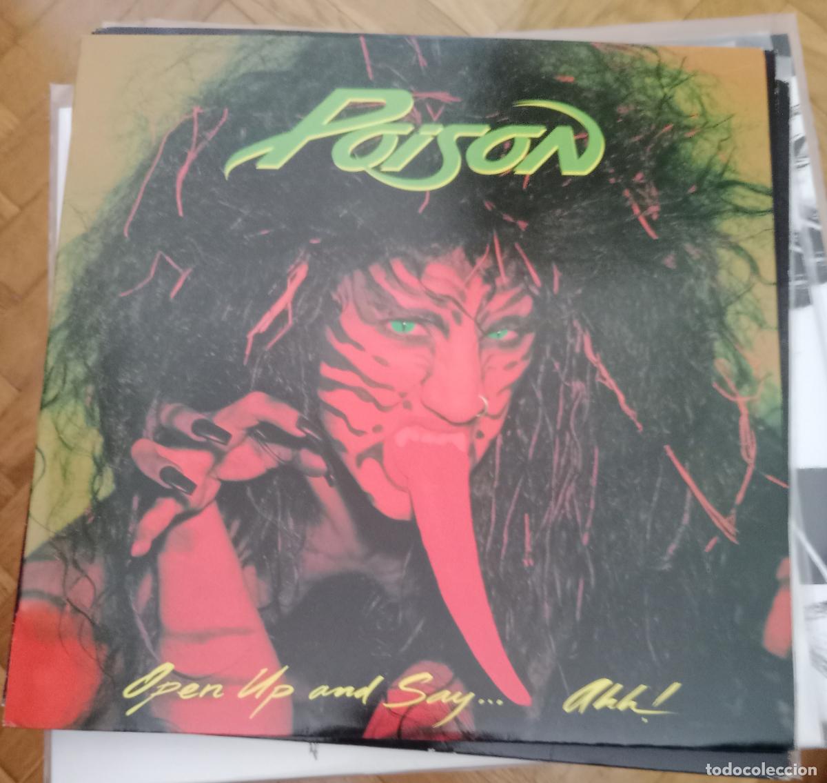 Discos de vinilo: Poison - Open up and say... Lp 1988 Espa&ntilde;a