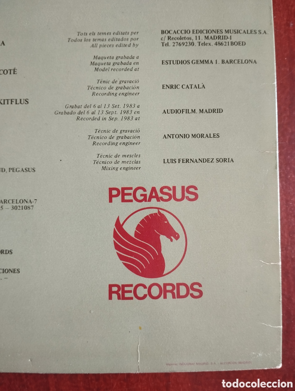 Discos de vinilo: Pegasus - comunicaci&oacute; comunicaci&oacute;n comunication - LP - Foto 4