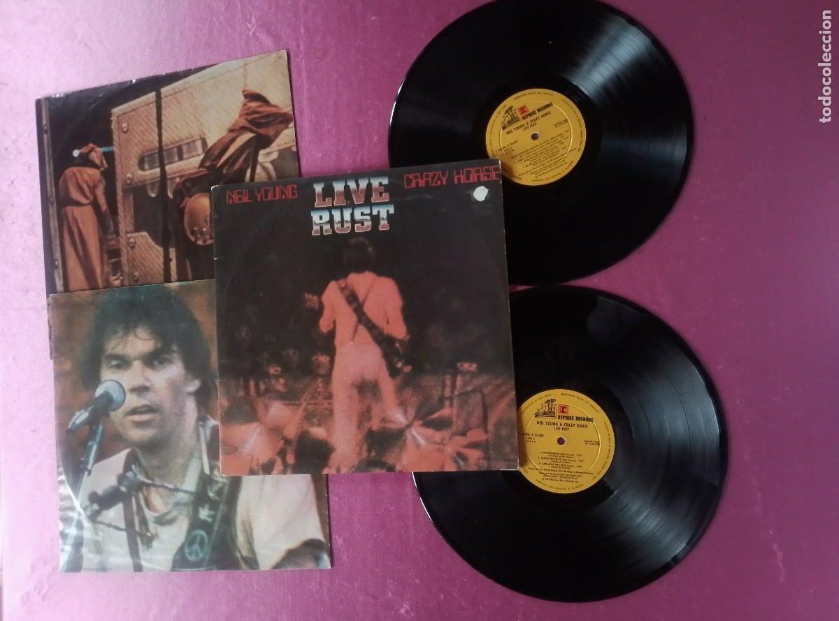 Discos de vinilo: LIVE RUST NEIL YOUNG CRAZY 1979 DOBLE ENCARTE LP MAC1