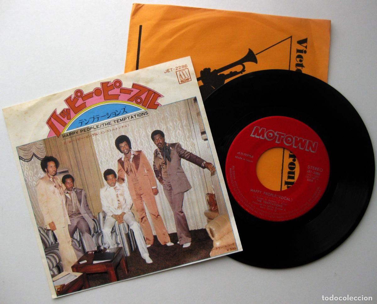 Discos de vinilo: The Temptations - Happy People - Single Motown 1974 Japan Japon BPY