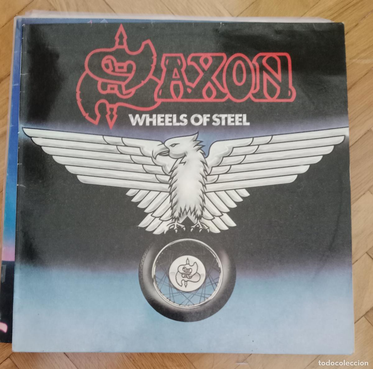 Discos de vinilo: Saxon - Wheels of steel Lp Espa&ntilde;a 1980