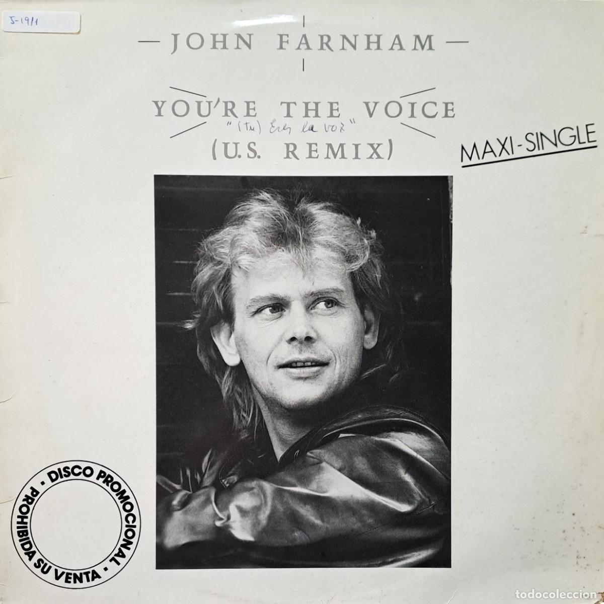 Discos de vinilo: LPs JOHN FARNHAM. YOU&acute;RE THE VOICE, U. S. REMIX. LP-SEXT-1185