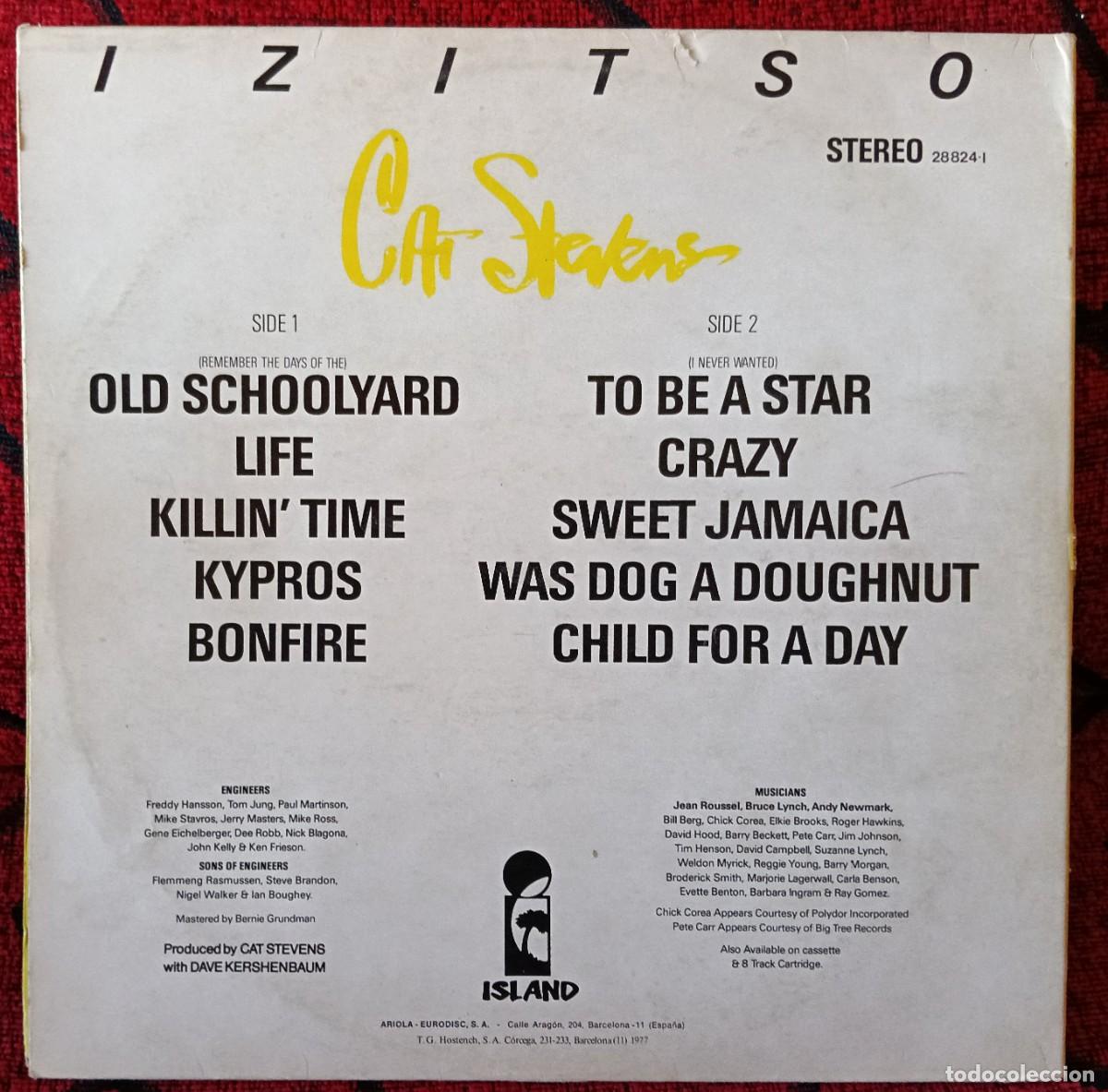 Discos de vinilo: CAT STEVENS ** Izitso ** VINILO LP 1977 - Foto 2