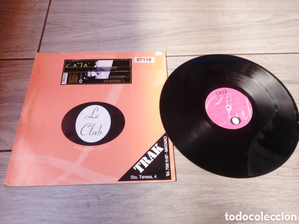 Discos de vinilo: GAYA - IT'S LOVE - MAXI - SPAIN - LE CLUB - PLS 155 - L -