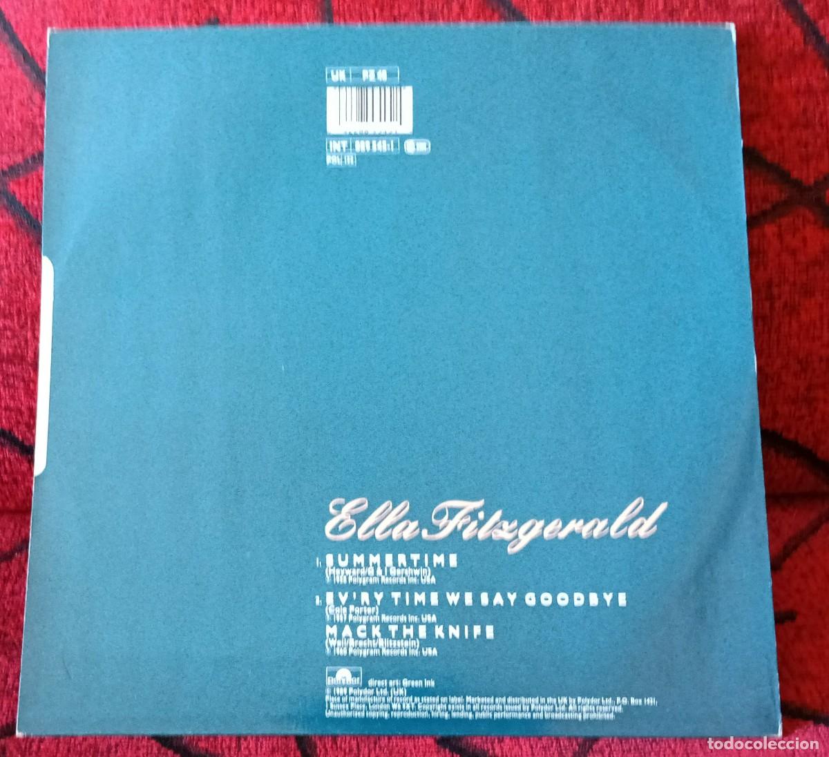 Discos de vinilo: ELLA FITZGERALD ** Summertime ** MAXI SINGLE VINILO 1989 UK - Foto 2