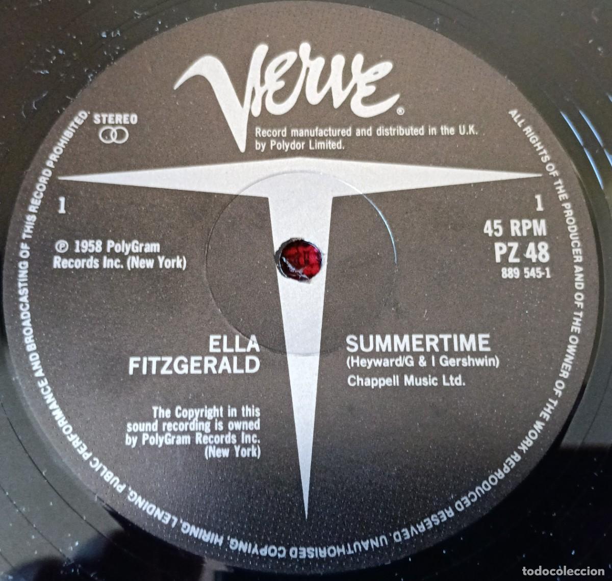 Discos de vinilo: ELLA FITZGERALD ** Summertime ** MAXI SINGLE VINILO 1989 UK - Foto 3