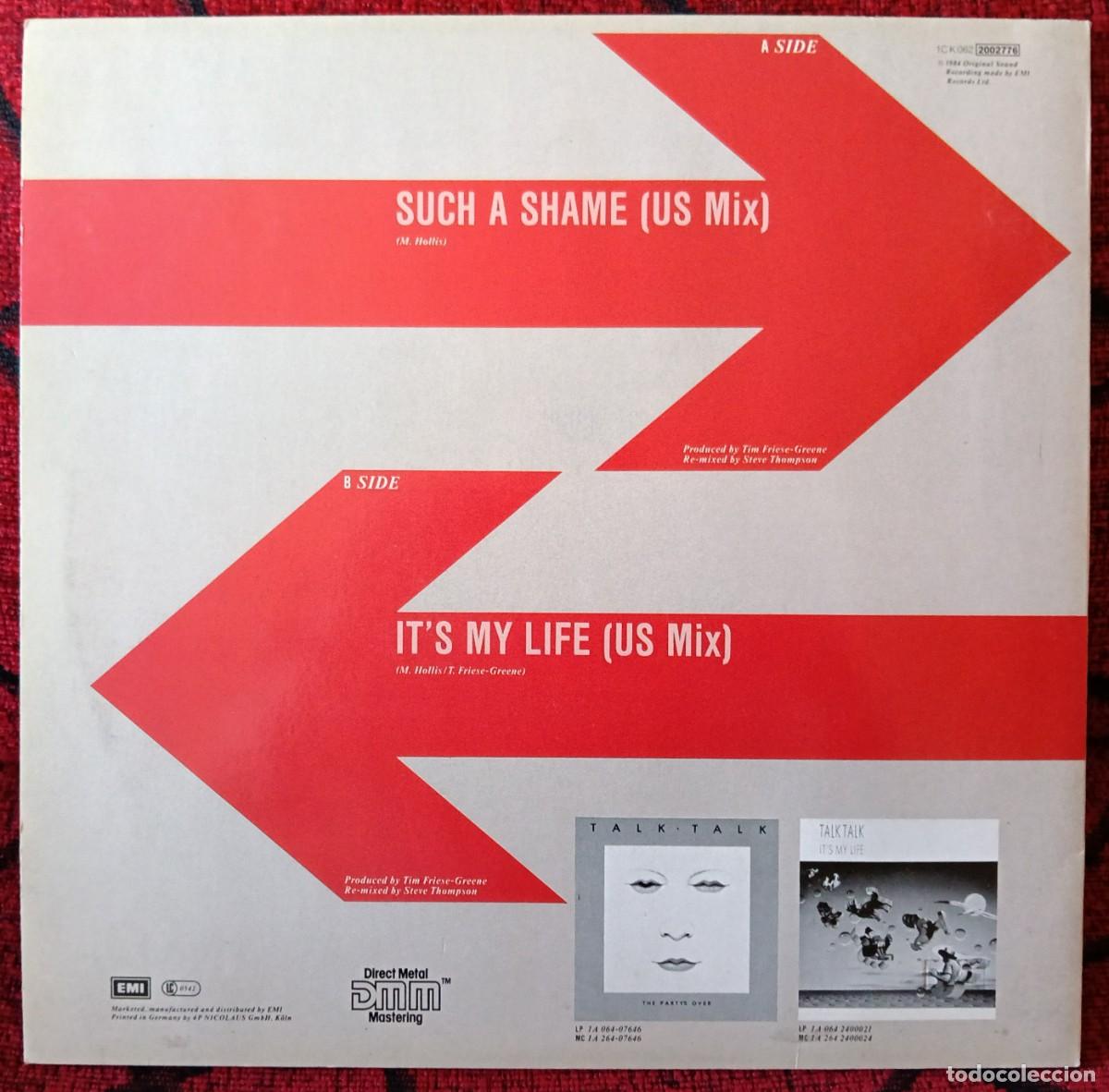 Discos de vinilo: TALK TALK ** Such A Shame ** MAXI SINGLE VINILO 1984 - Foto 2