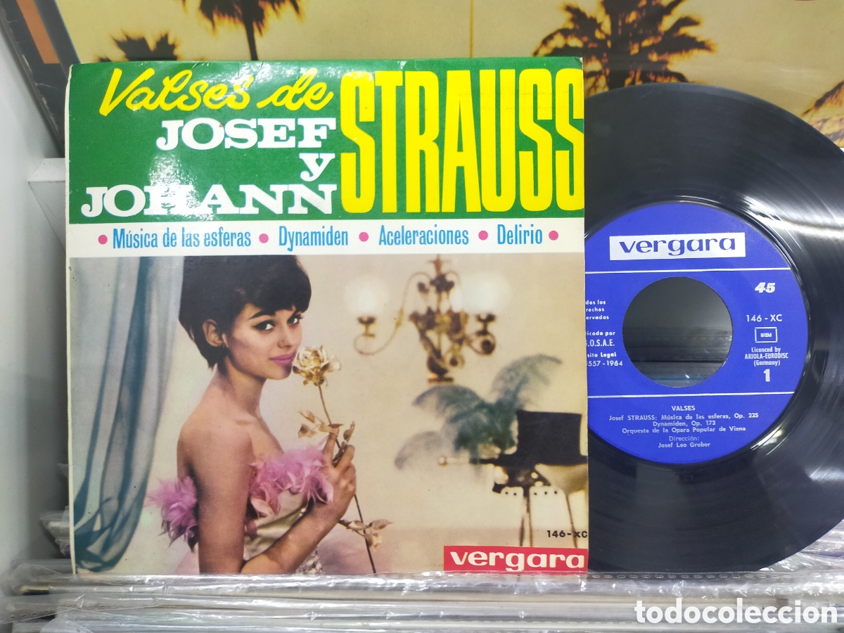 Discos de vinilo: Valses josef strauss ep Espa&ntilde;a 1964 direcci&oacute;n josef leo gruber