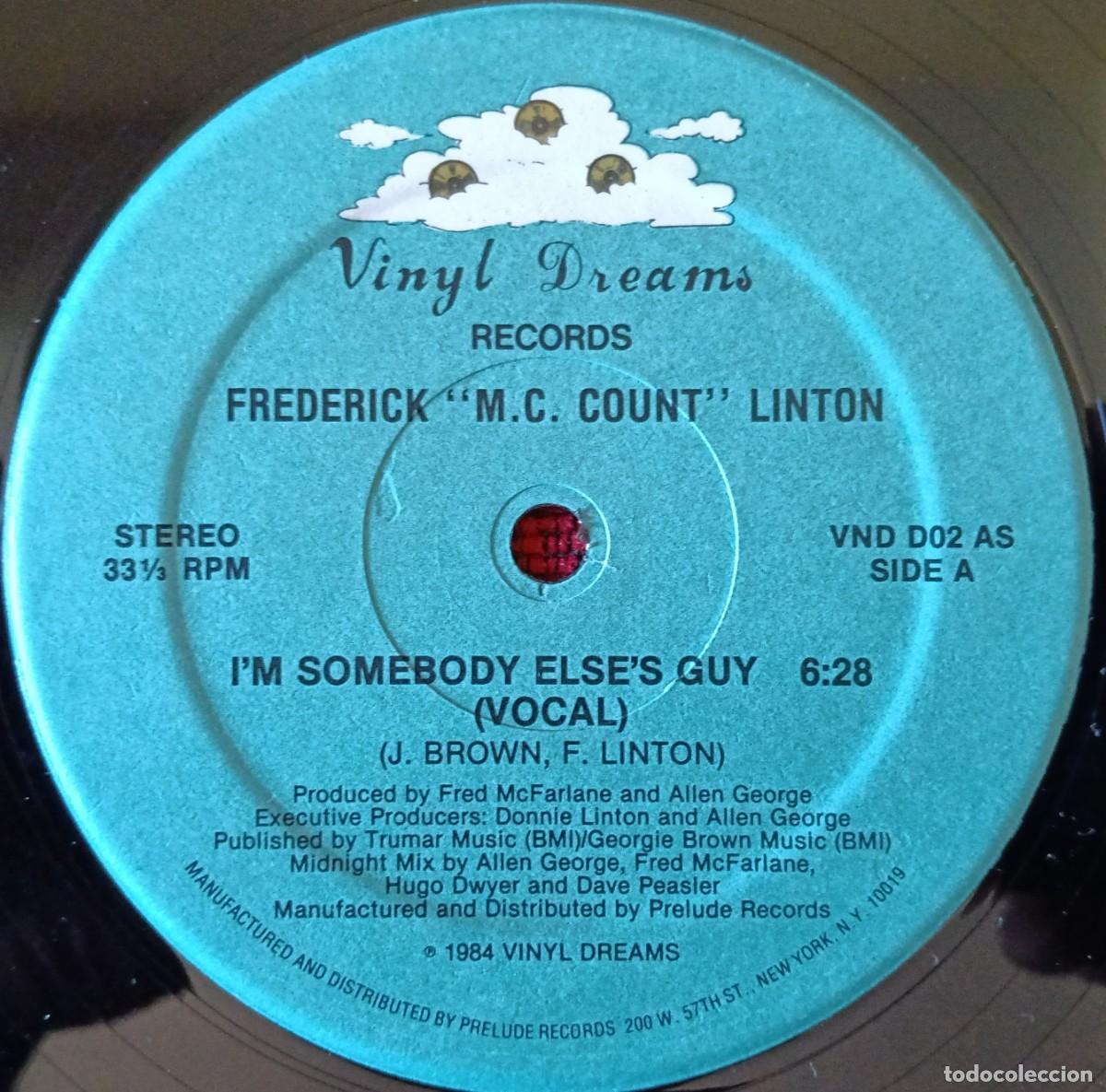 Discos de vinilo: FREDERICK &rdquo;M.C. COUNT&rdquo; LINTON ** I'm Somebody Else's Guy ** MAXI SINGLE VINILO 1984 USA