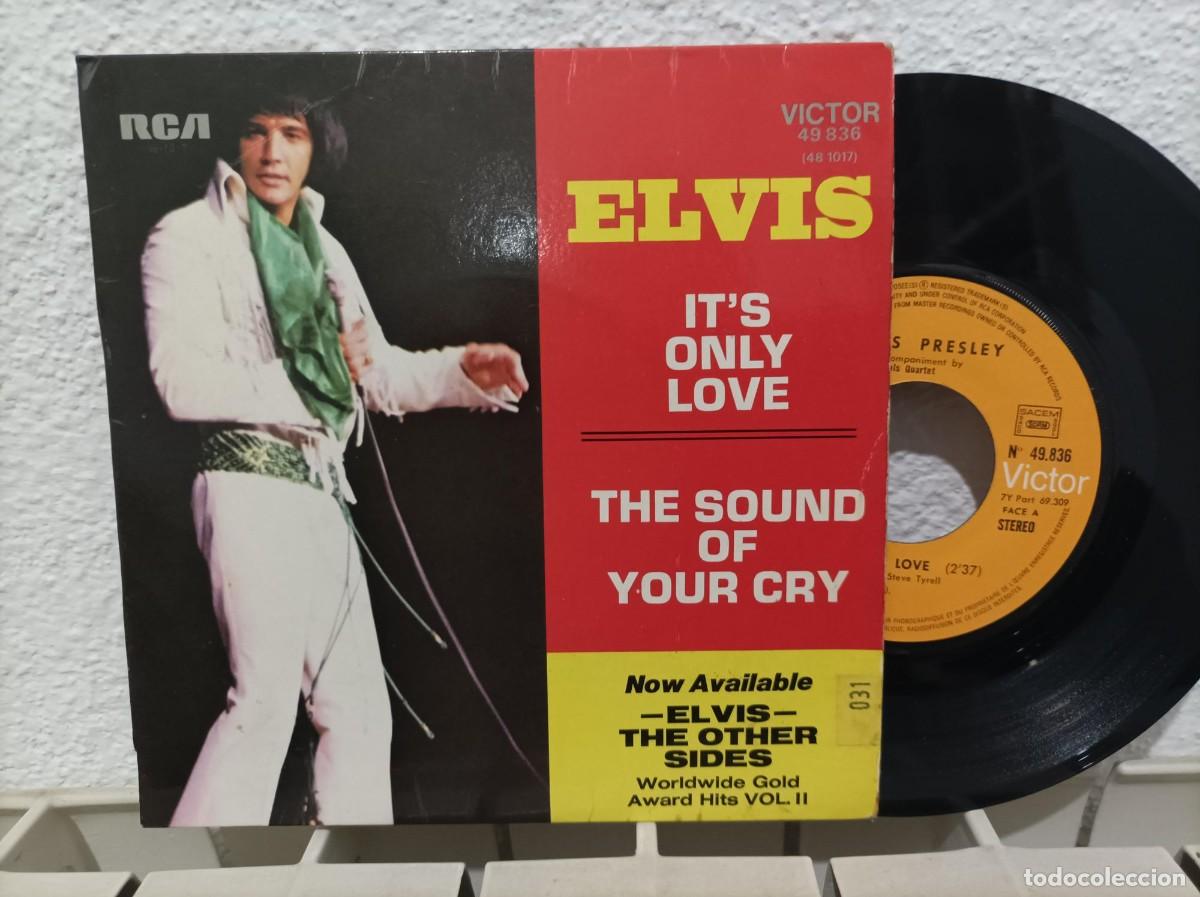 Discos de vinilo: Elvis Presley single its only love - Foto 1