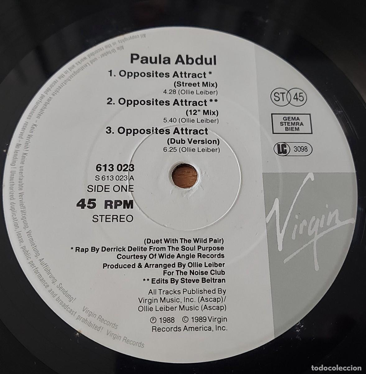 Discos de vinilo: Lp maxi Paula Abdul Opposites Attract Germany - Foto 3