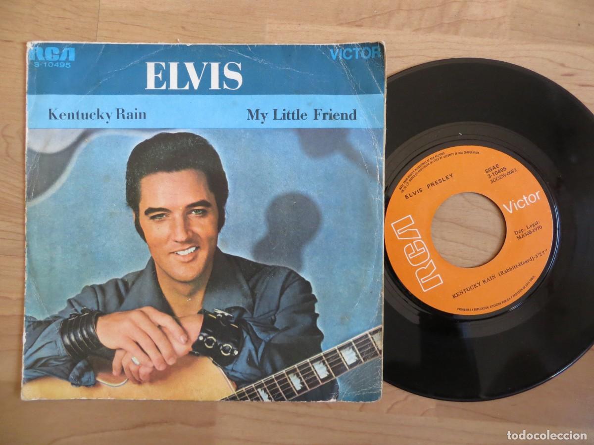 Discos de vinilo: Elvis Presley - Kentucky Rain (7&rdquo;, Single) SPAIN 1970