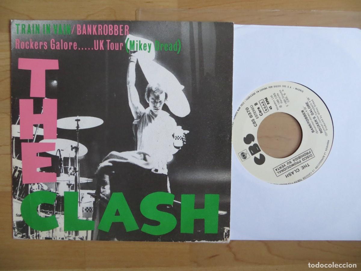 Discos de vinilo: The Clash - Train In Vain / Bankrobber (7&rdquo;, Promo) !!!! SPAIN 1980
