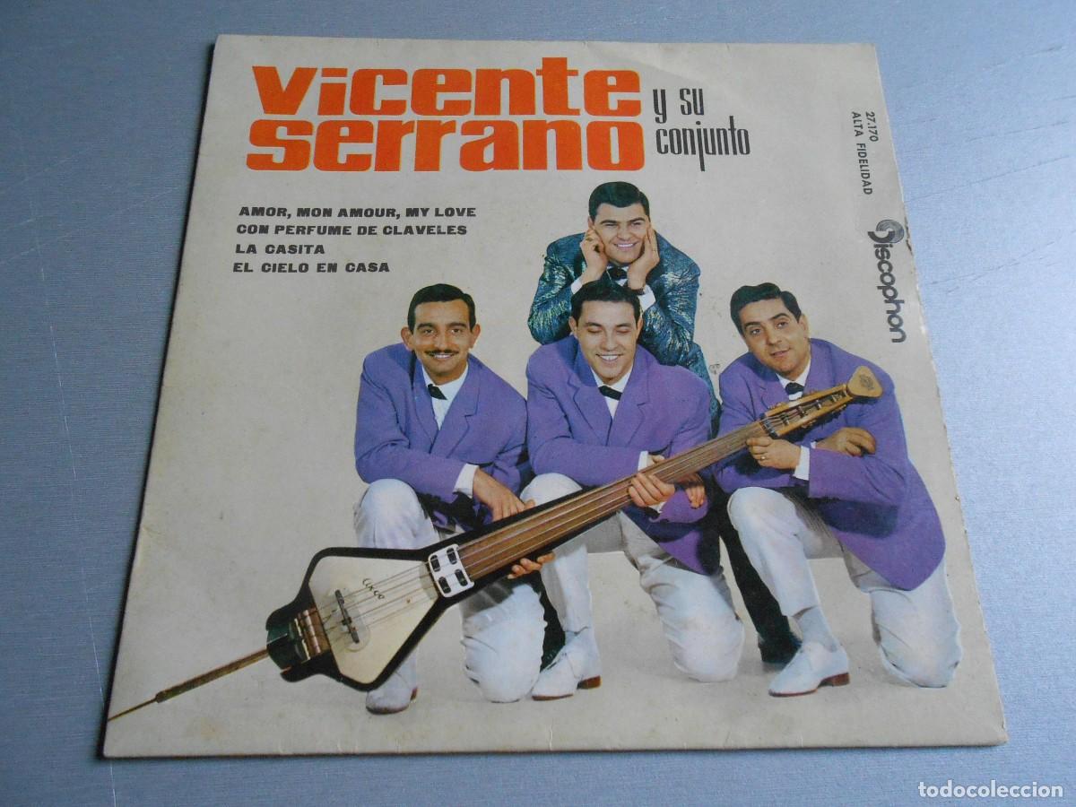 Discos de vinilo: VICENTE SERRANO y su Conjunto, EP, AMOR, MON AMOUR, MY LOVE + 3, A&Ntilde;O 1963, DISCOPHON 27.170