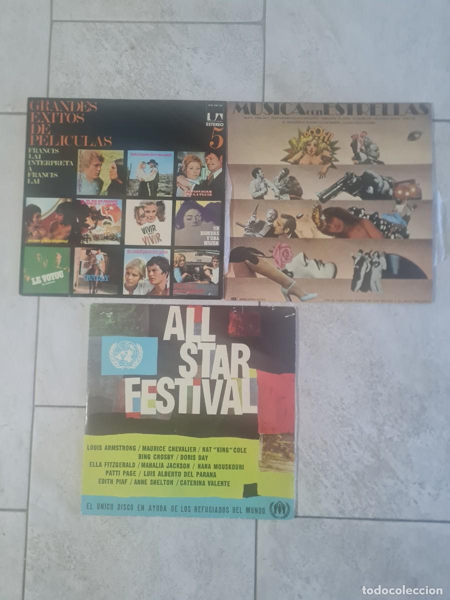 Discos de vinilo: Grandes &eacute;xitos de pel&iacute;culas and all stars