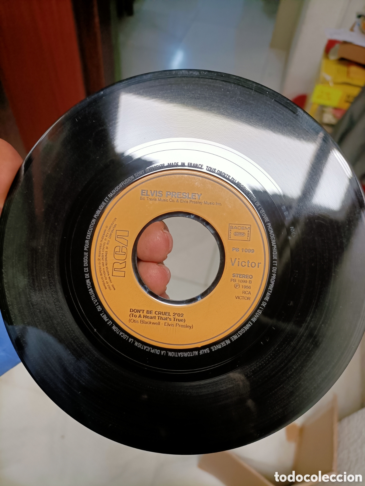 Discos de vinilo: 3 Singles,Elvis Presley,ED Francia - Foto 7