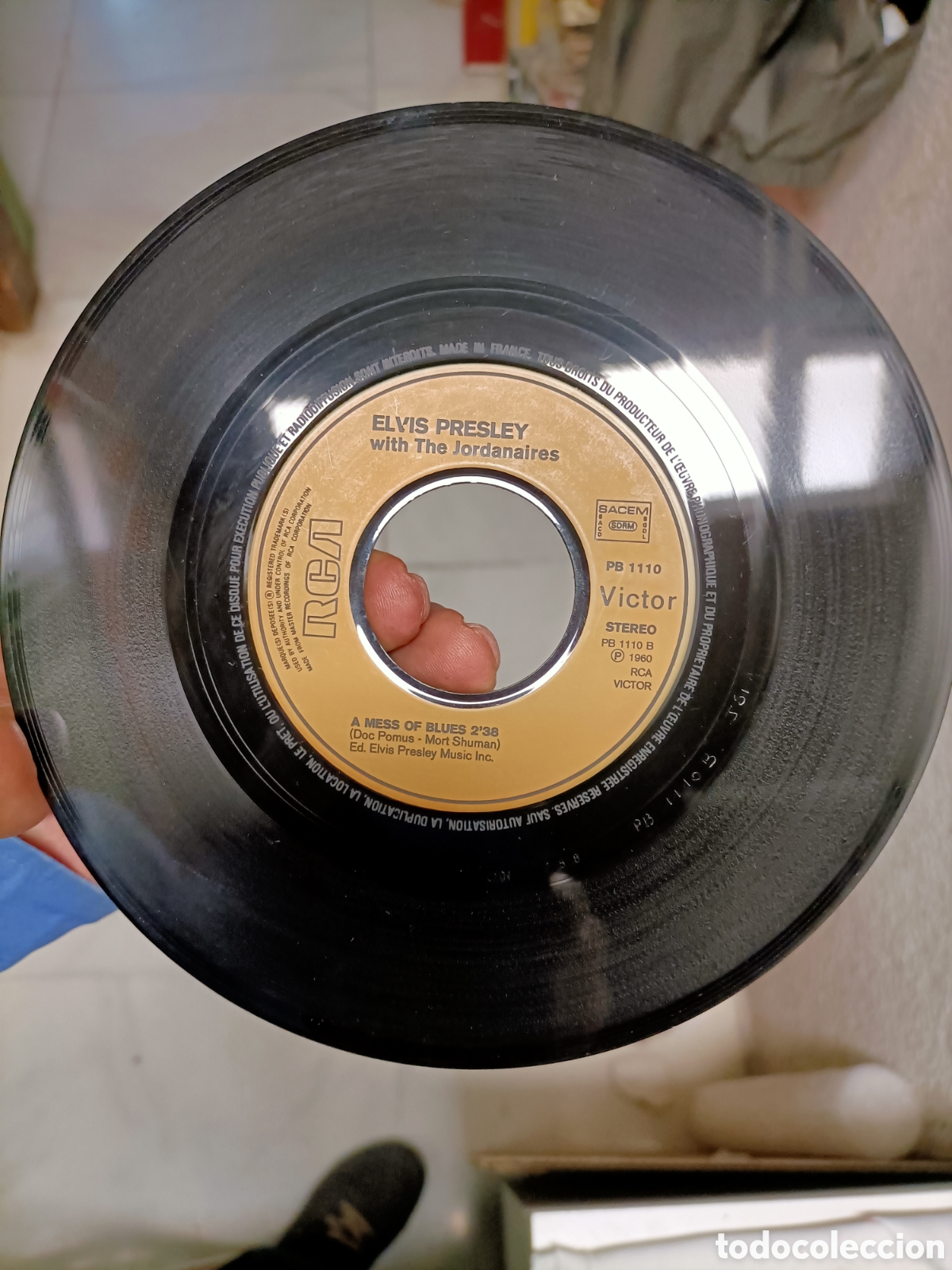 Discos de vinilo: 3 Singles,Elvis Presley,ED Francia - Foto 9