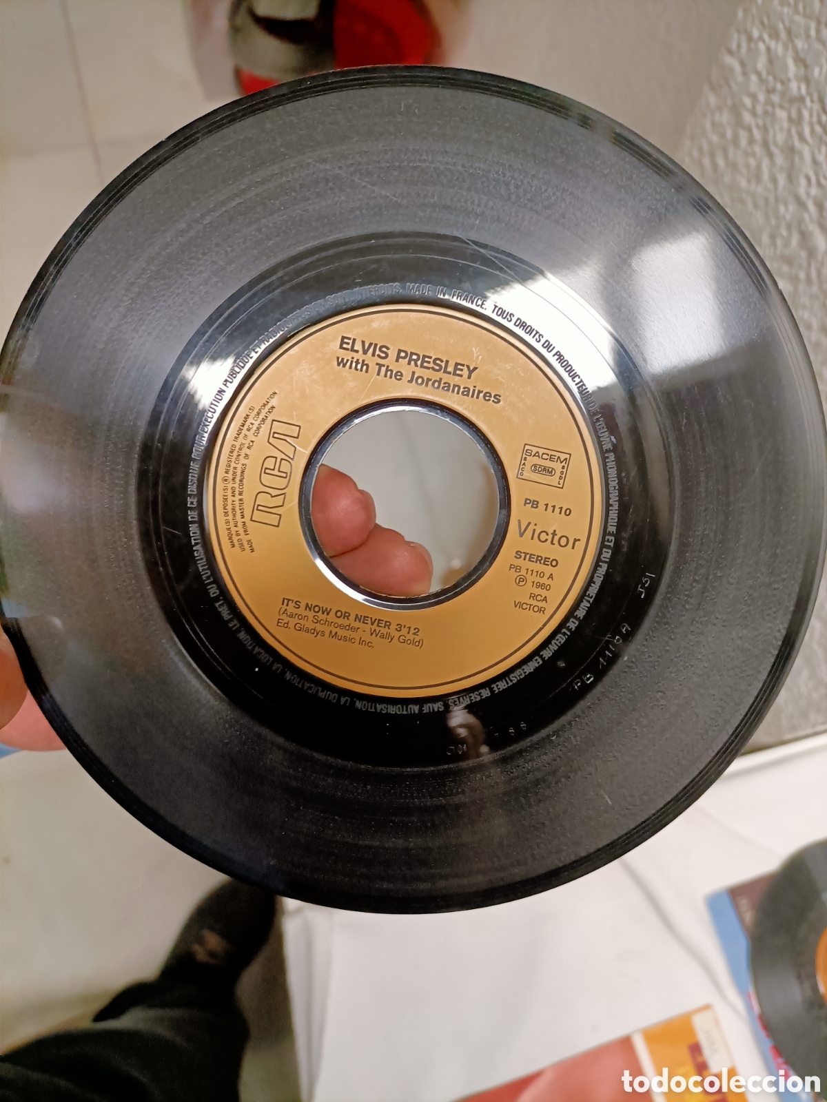 Discos de vinilo: 3 Singles,Elvis Presley,ED Francia - Foto 10