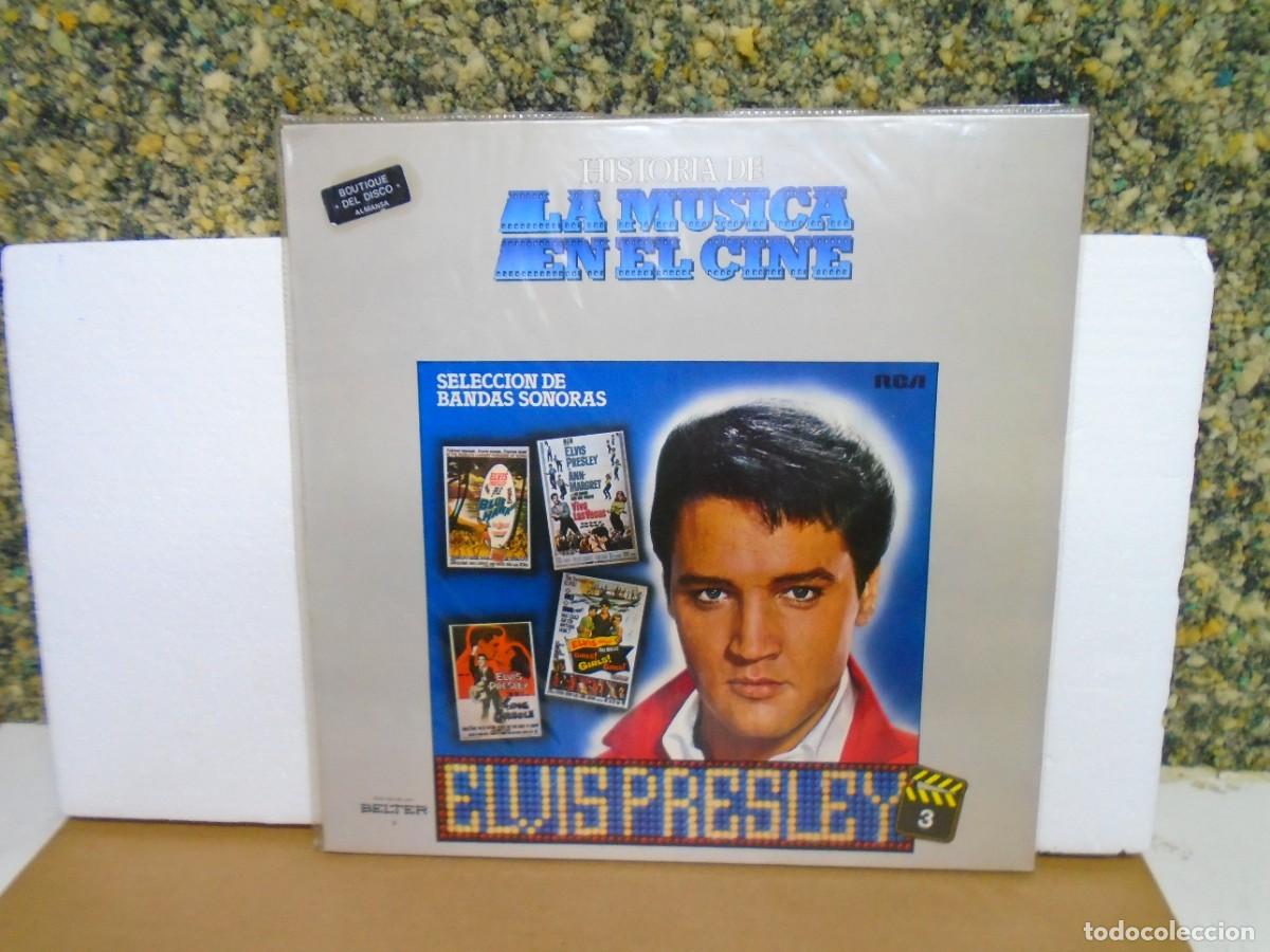 Discos de vinilo: LP HISTORIA DE LA MUSICA EN EL CINE&rdquo;ELVIS PRESLEY&rdquo; BECTER 1982.
