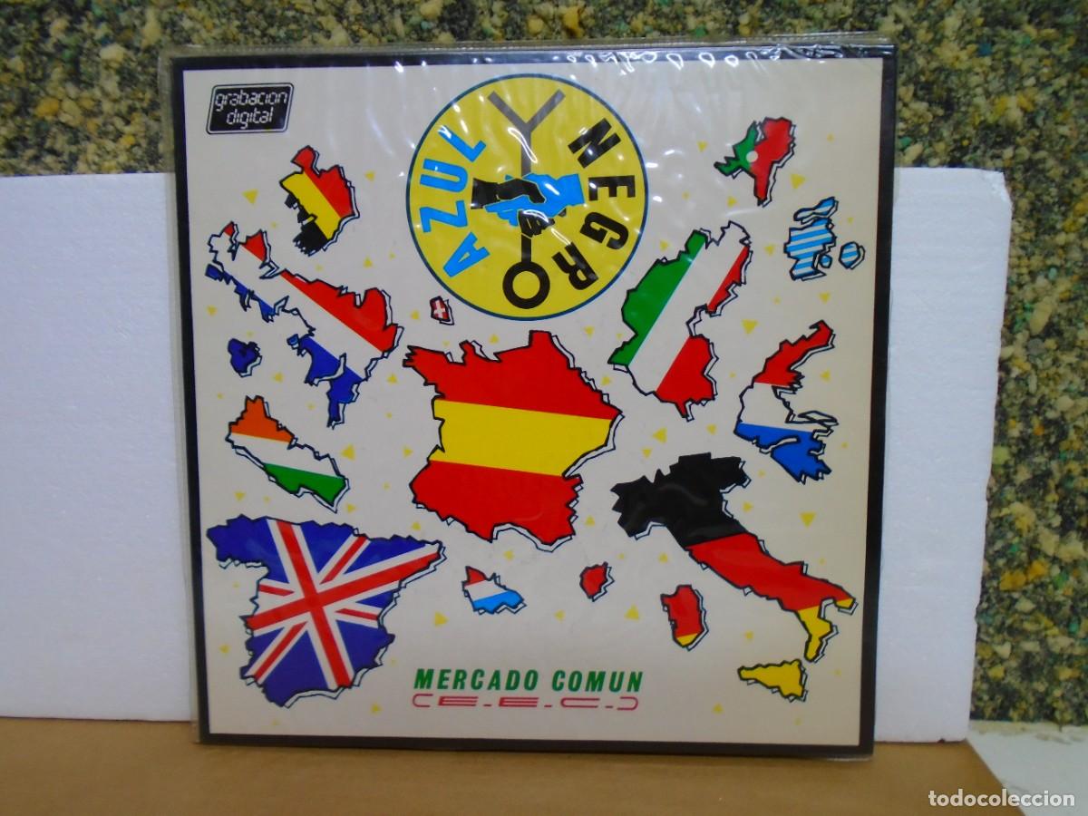 Discos de vinilo: LP &rdquo; AZUL Y NEGRO&rdquo; MERCADO COMUN, POLYGRAM 1985.