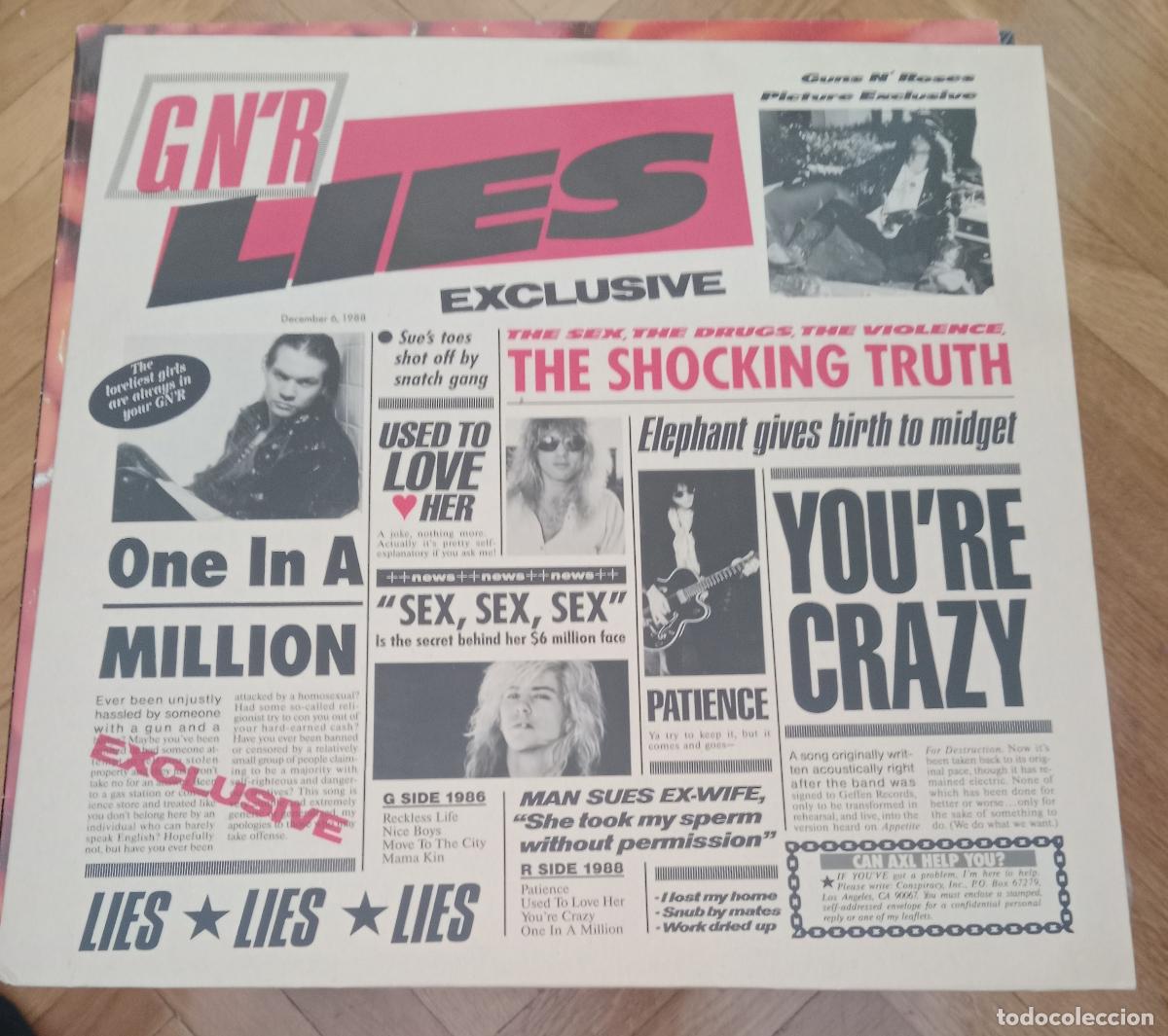 Discos de vinilo: Guns n Roses - Lies Lp Europa 1988