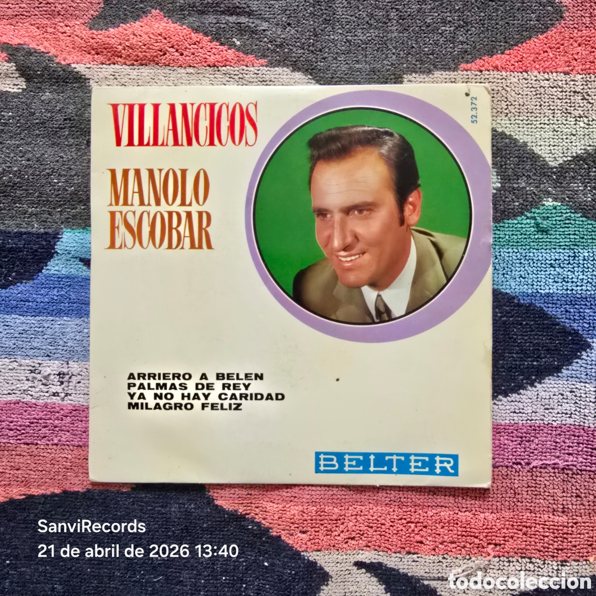 Discos de vinilo: [EP] MANOLO ESCOBAR: VILLANCICOS (BELTER) (1964)