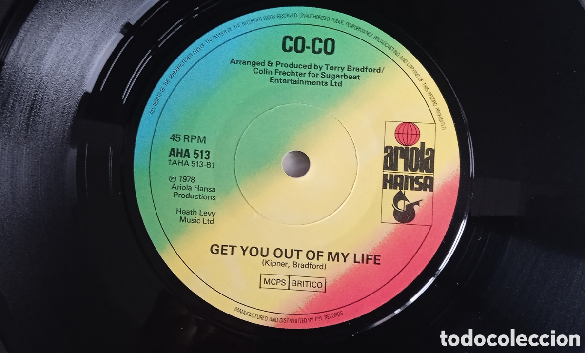 Discos de vinilo: CO-CO - Bad old days (1978) disco de vinilo single - Foto 2