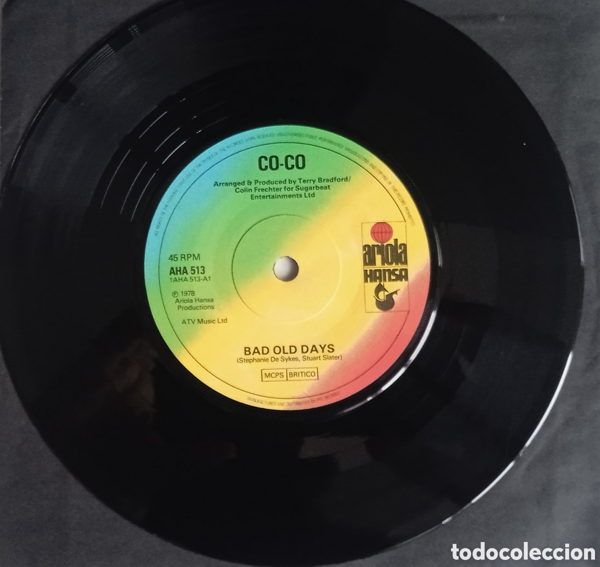 Discos de vinilo: CO-CO - Bad old days (1978) disco de vinilo single - Foto 3