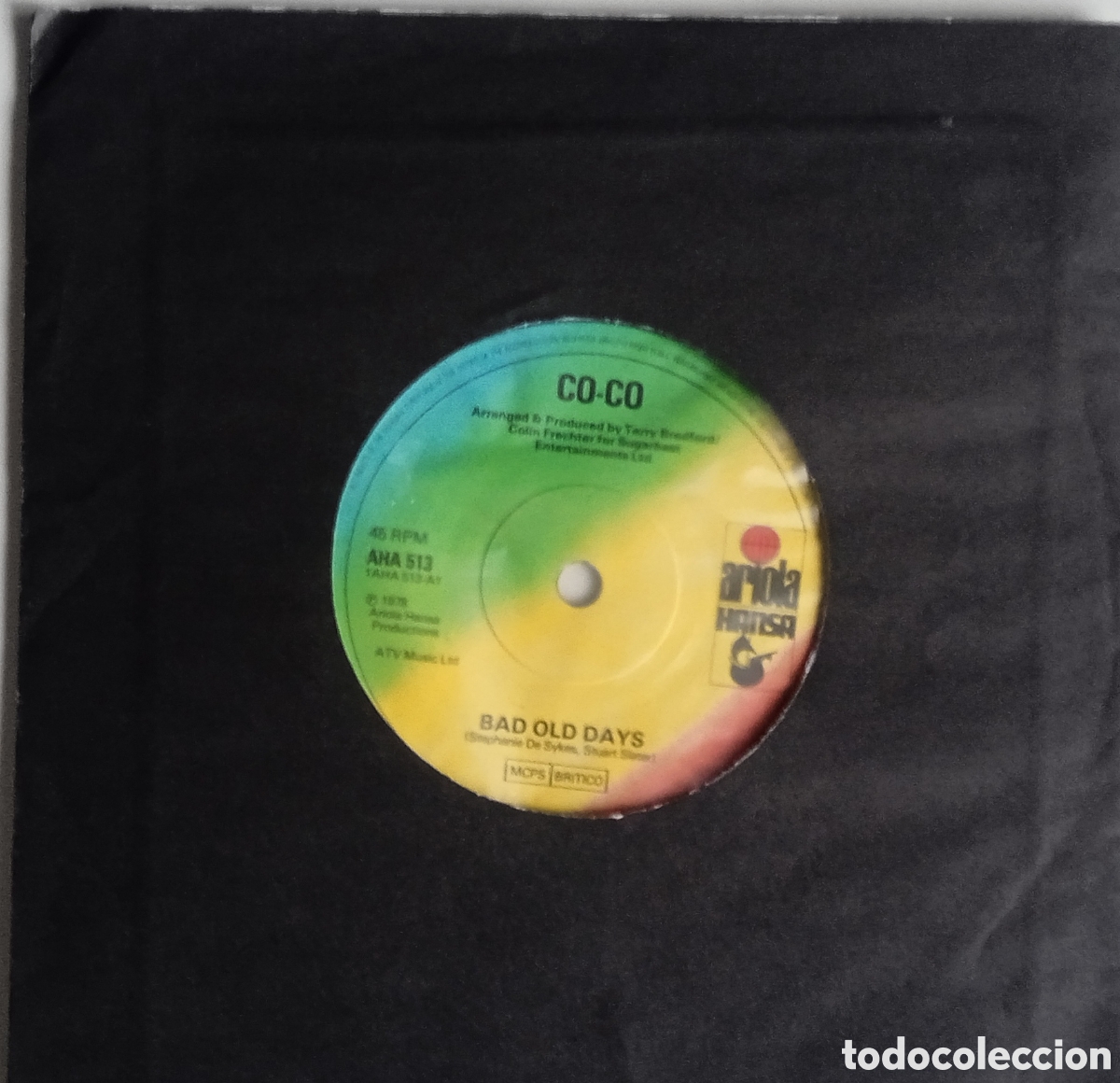 Discos de vinilo: CO-CO - Bad old days (1978) disco de vinilo single - Foto 5