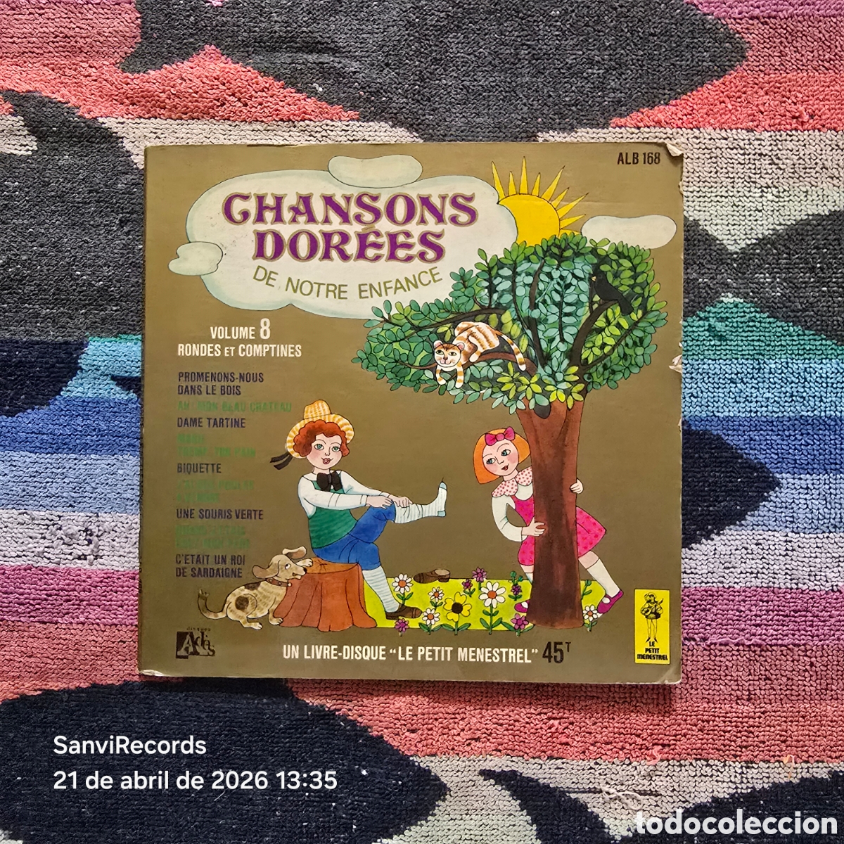 Discos de vinilo: [EP] CHANSONS DOR&Eacute;ES DE NOTRE ENFANCE, VOLUME 8 (LE PETIT MENESTREL)