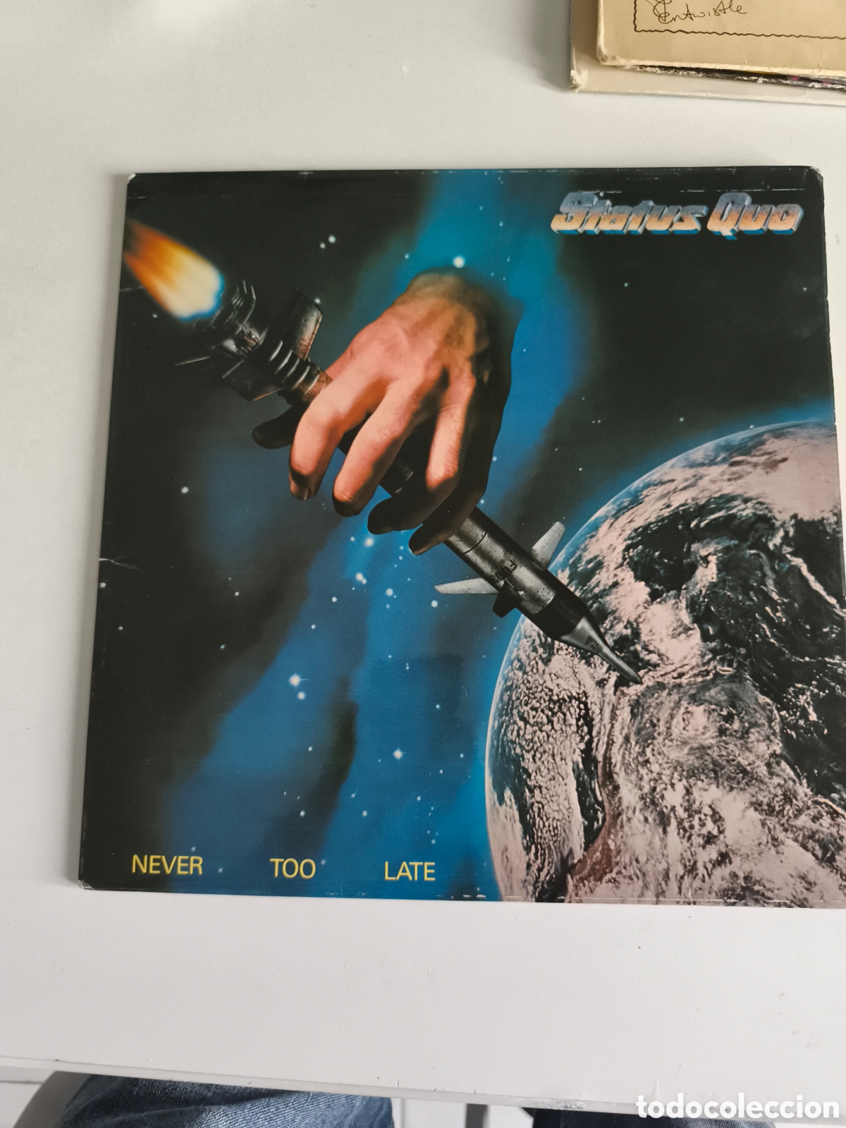 Discos de vinilo: Antiguo LP Status Quo Nevera Too late - Foto 1