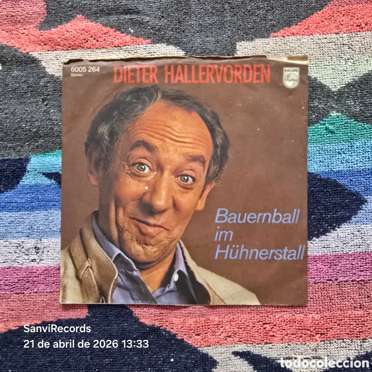 Discos de vinilo: [SINGLE] DIETER HALLERVORDEN: BAUERNBALL IM H&Uuml;HNERSTALL - RITA OPERNSTAR (PHILIPS) (1982)