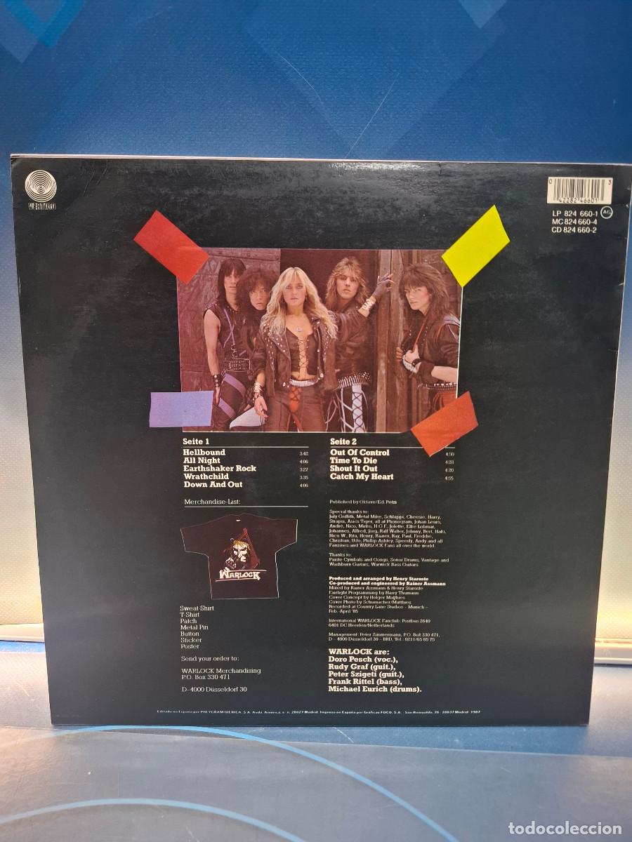 Discos de vinilo: Disco, Lp, Warlock, Hellbound, 1987 - Foto 2