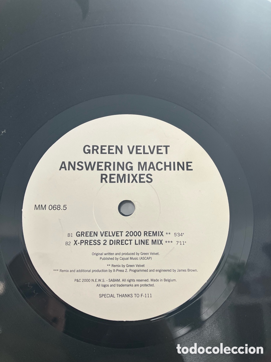 Discos de vinilo: Green Velvet -Answering Machine(Remixes) - Foto 4