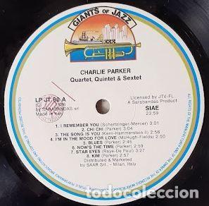 Discos de vinilo: Quartet, Quintet & Sextet - Charly Parker - Foto 3