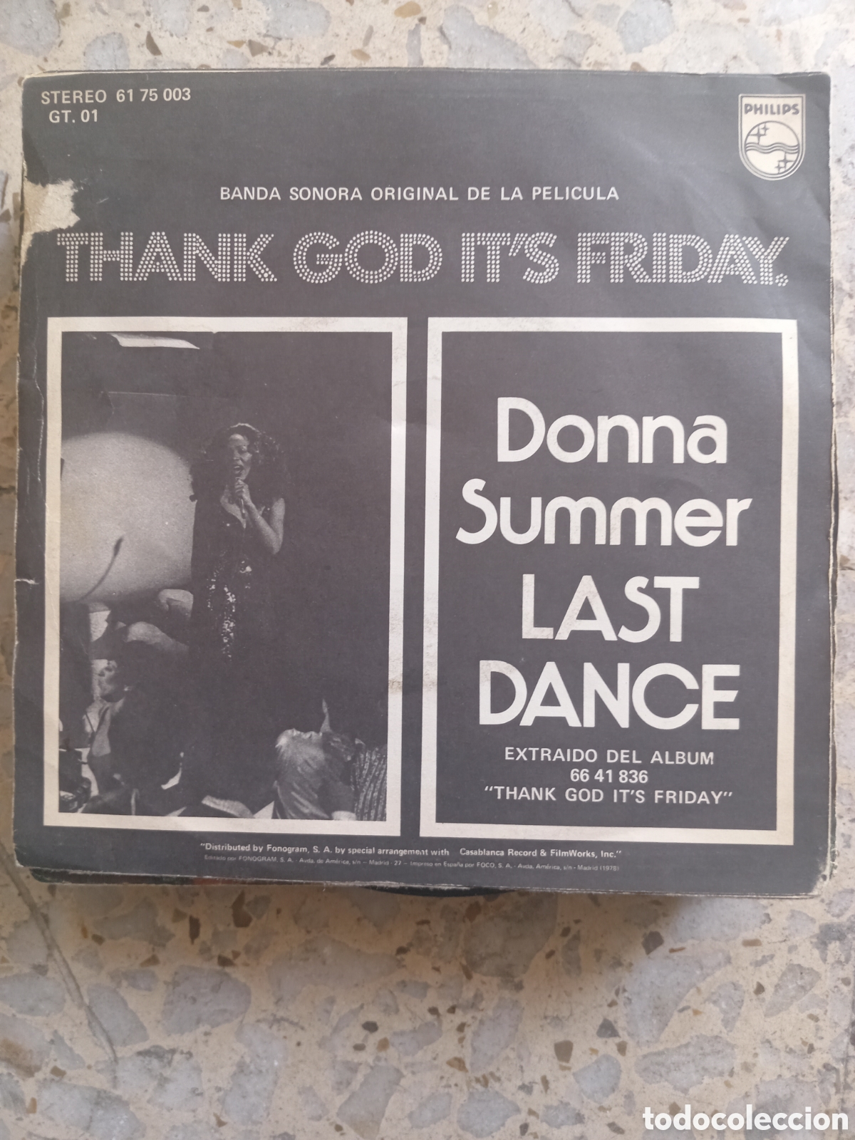 Discos de vinilo: SGL DONNA SUMMER LAST DANCE 1978 - Foto 2