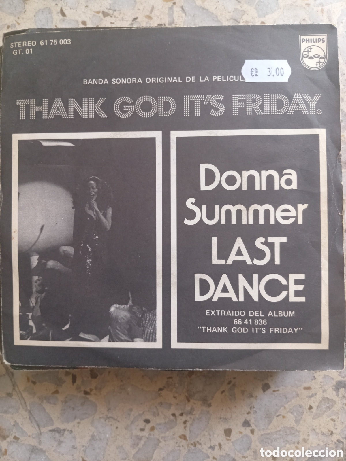 Discos de vinilo: SGL DONNA SUMMER LAST DANCE 1978 - Foto 1