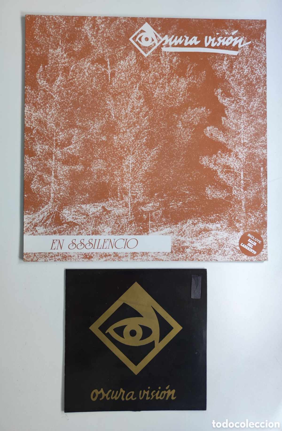 Discos de vinilo: LP + EP - OSCURA VISION / EN SSSILENCIO (LP 1991 SONOGRAF - ENCARTE) + SILENCIO (EP 1991 TECNODISCO)